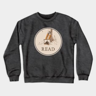 Girl reading under a tree Crewneck Sweatshirt